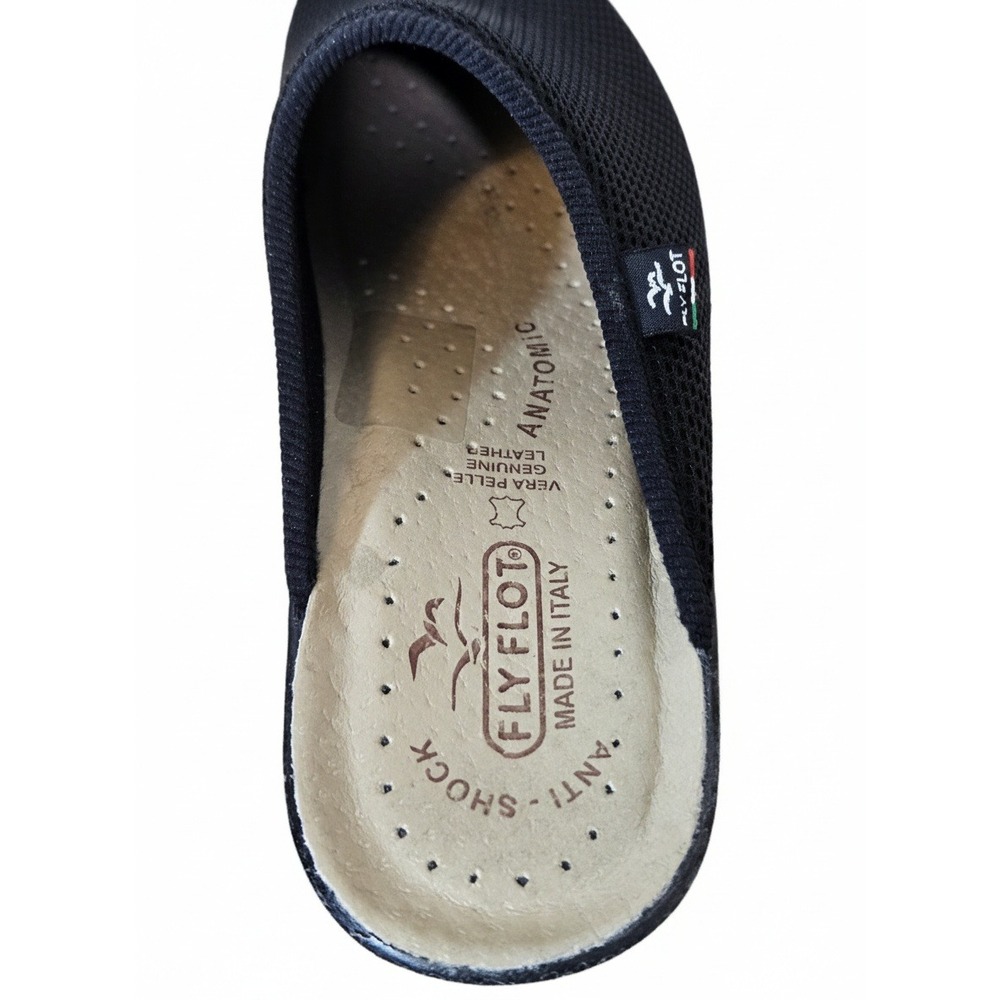 Fly Flot Mesh Clogs Womens 40 Black Excellent Anatomic Anti-Shock Made in Italy - Picture 5 of 6